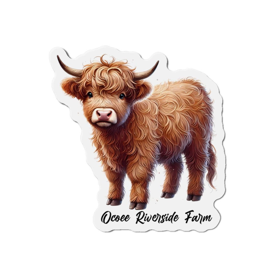 Highland Cow Die-Cut Magnet