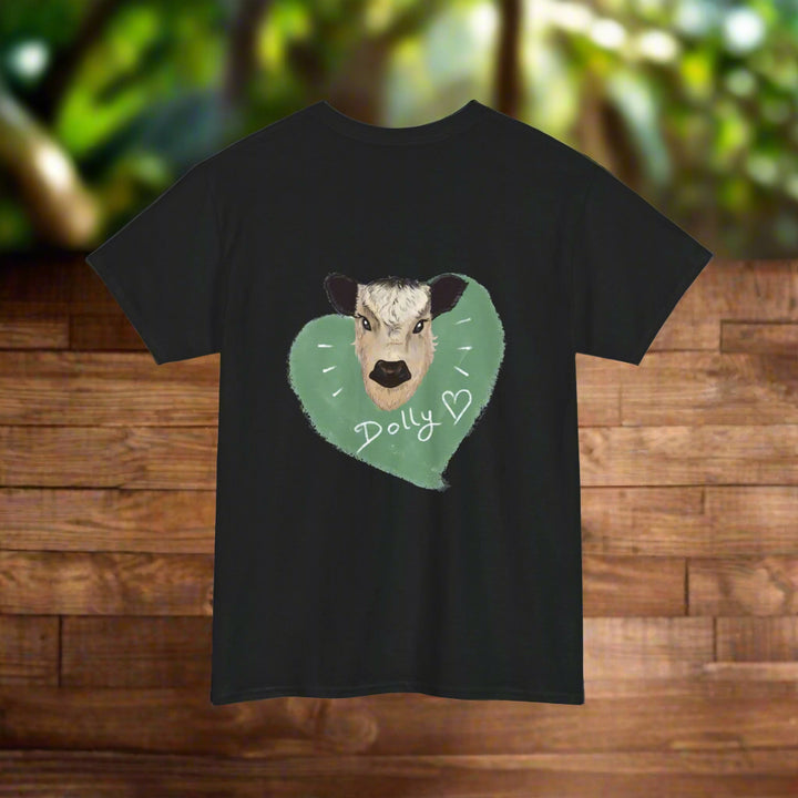 Unisex Garment-Dyed Long Sleeve T-Shirt with Cow Design - Perfect for Animal Lovers