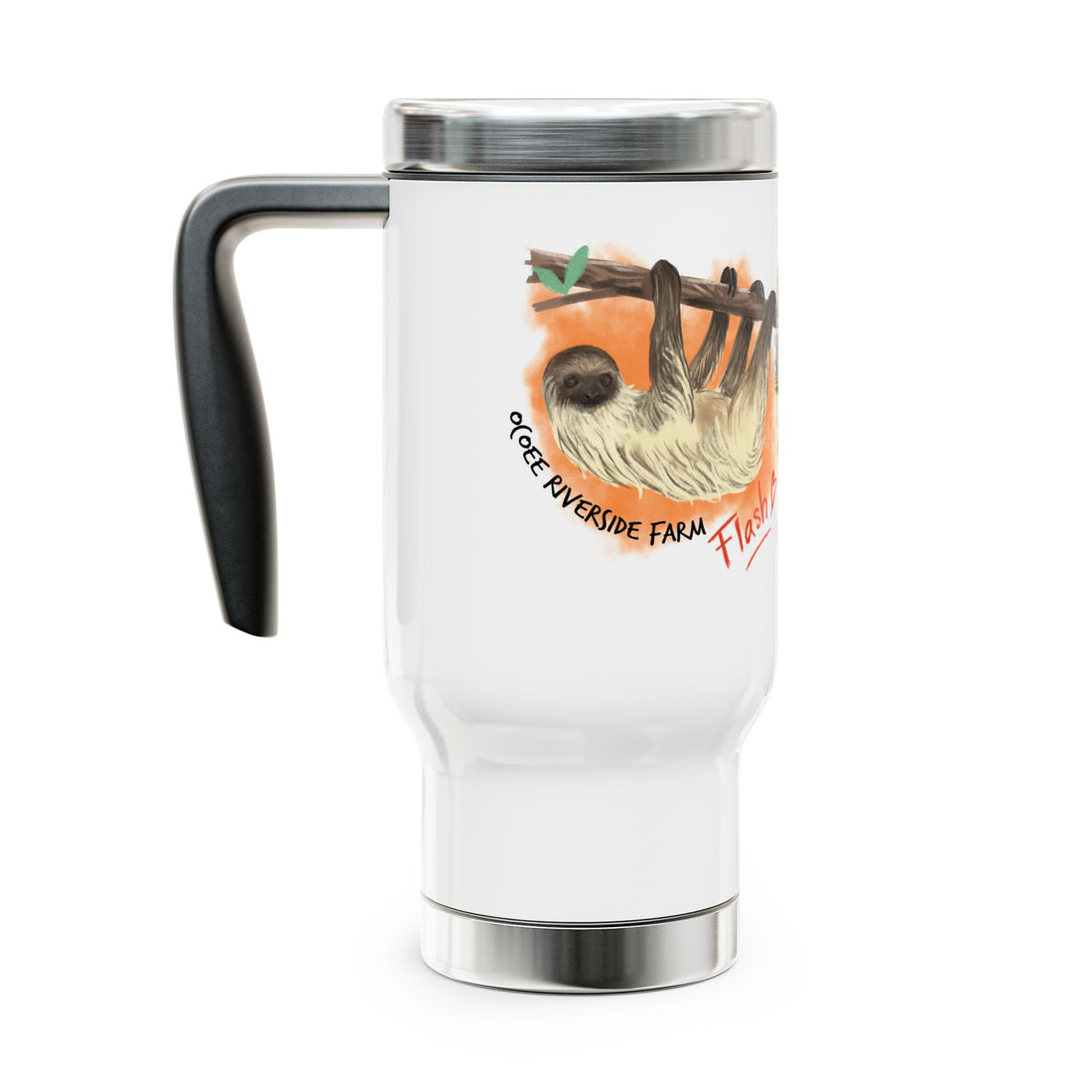 Personalized Stainless Steel Travel Mug - Farm Animal Design, 14oz