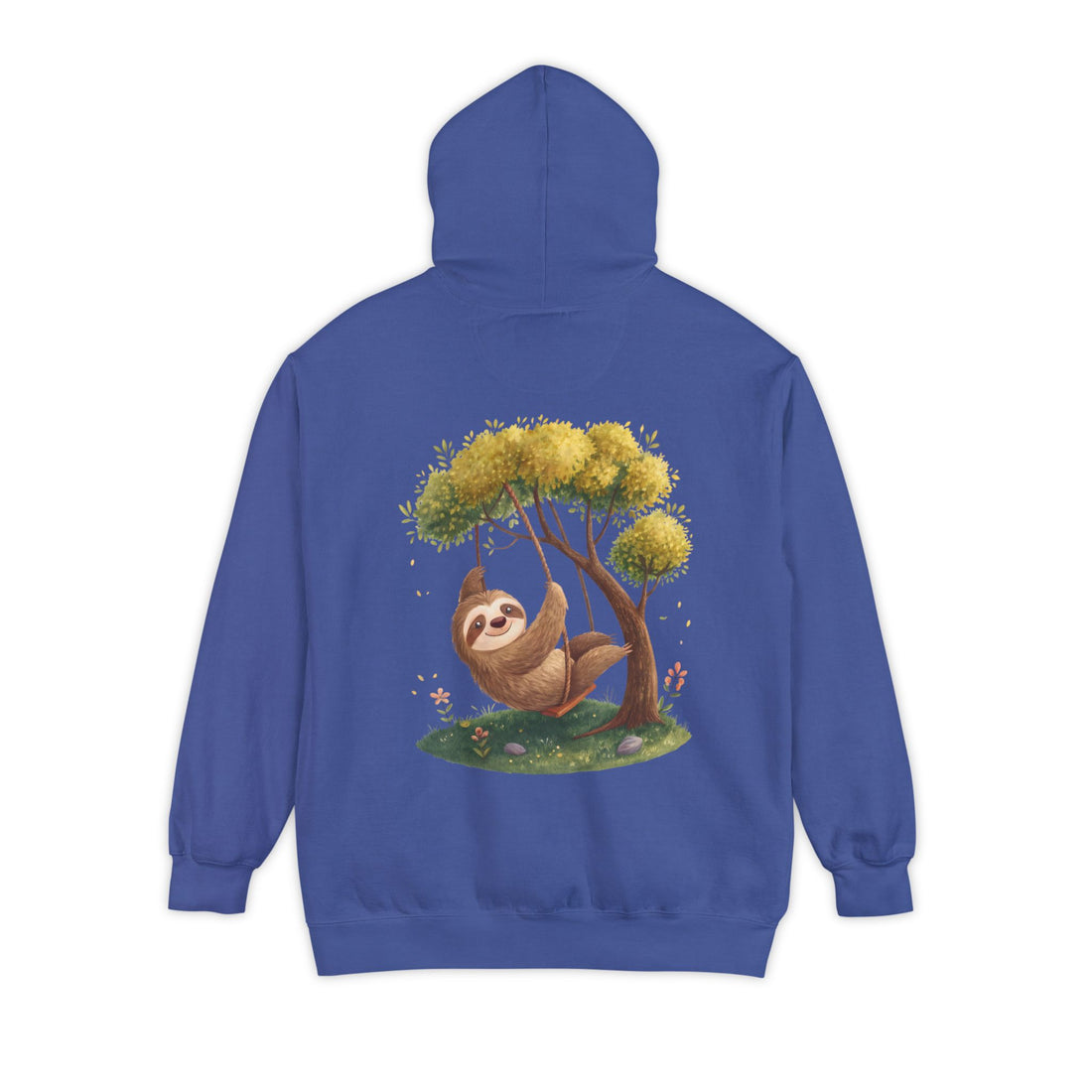 Cute Sloth Garment-Dyed Hoodie for Nature Lovers