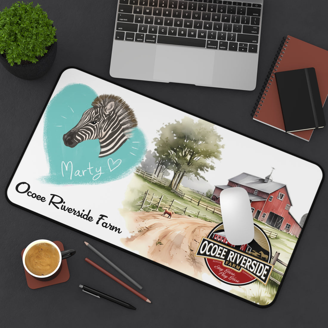 Animal Farm Custom Ocoee Riverside Farm Desk Mat Design