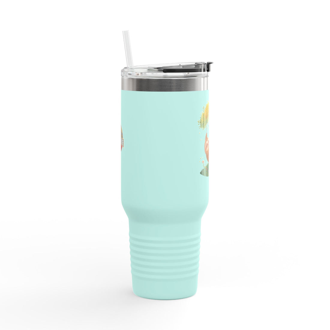 Charming Sloth Insulated Travel Mug - 40oz Fun Drinkware for Outdoor Adventures