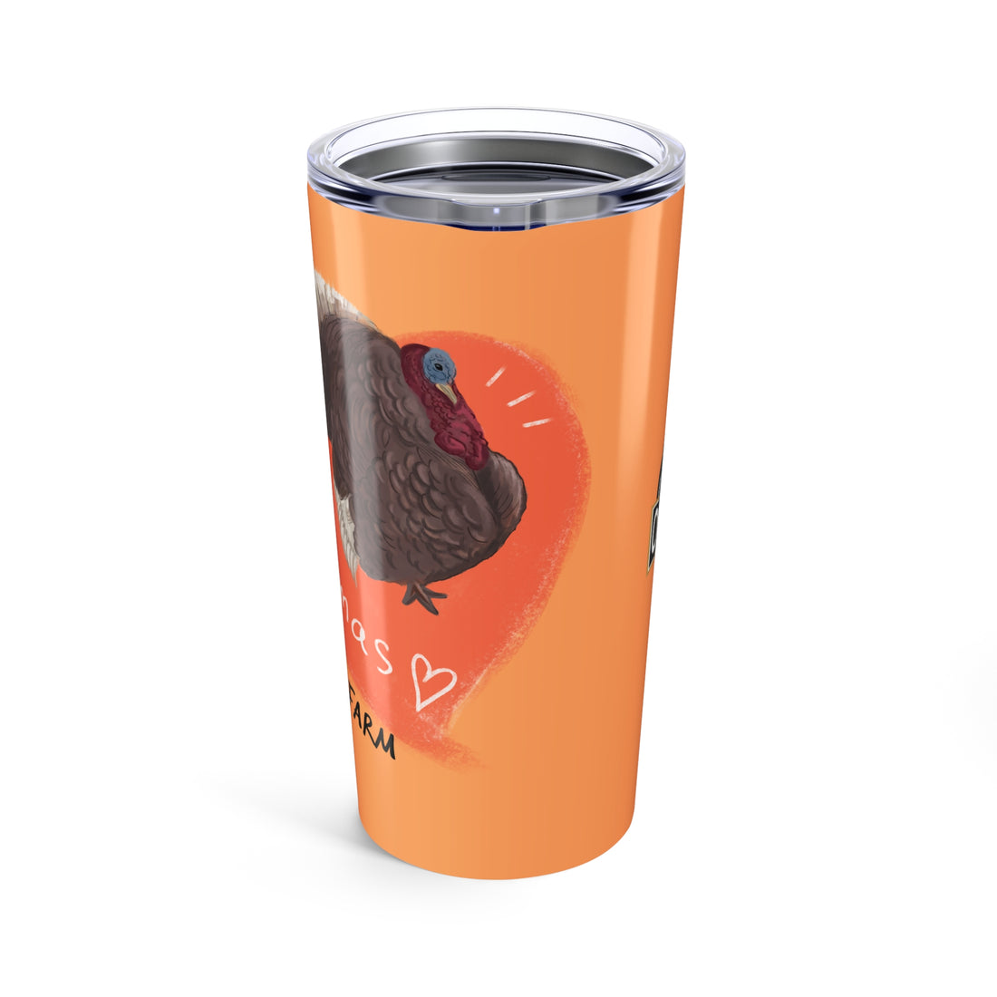 Custom 20oz Tumbler - Riverside Farm Cute Turkey Design