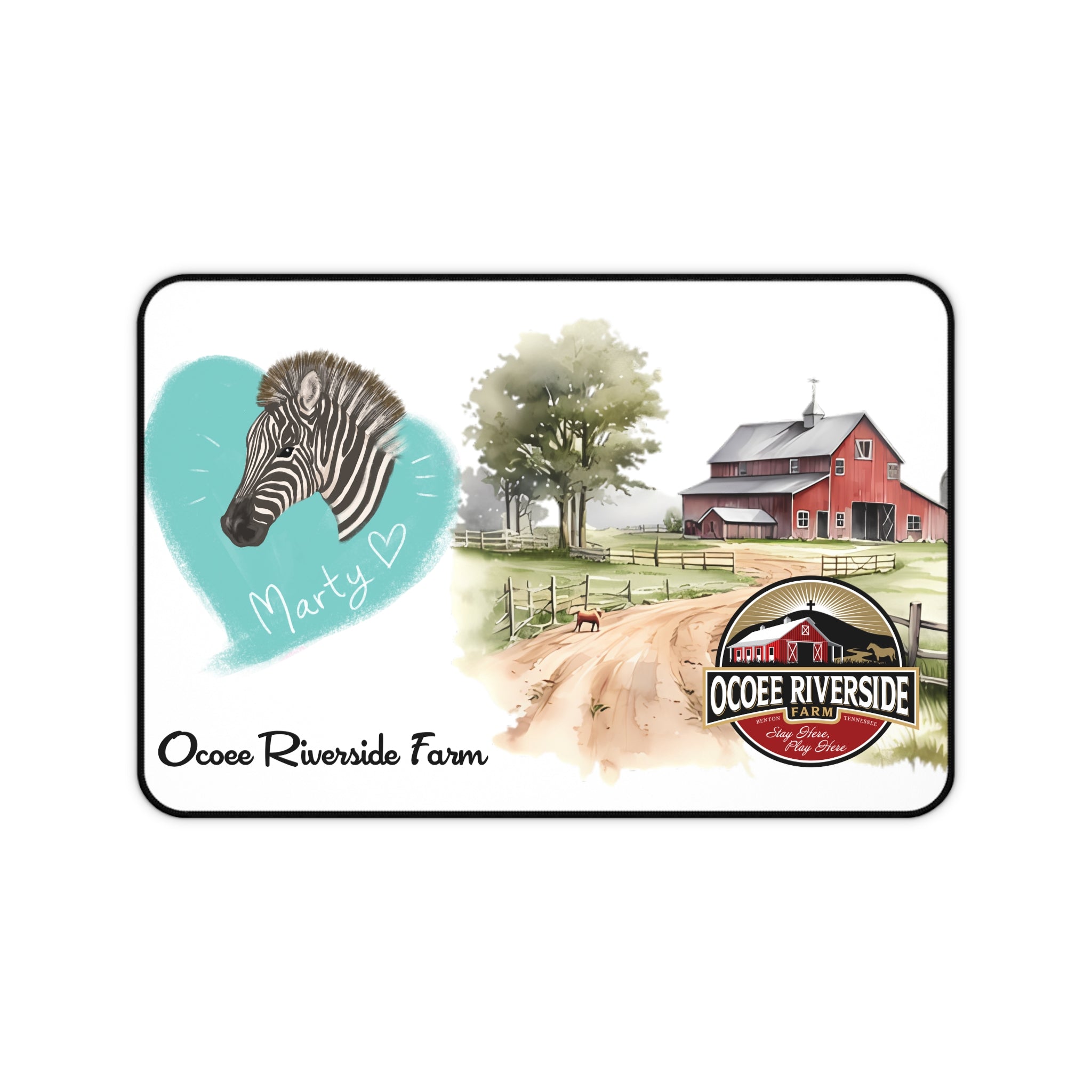 Animal Farm Custom Ocoee Riverside Farm Desk Mat Design