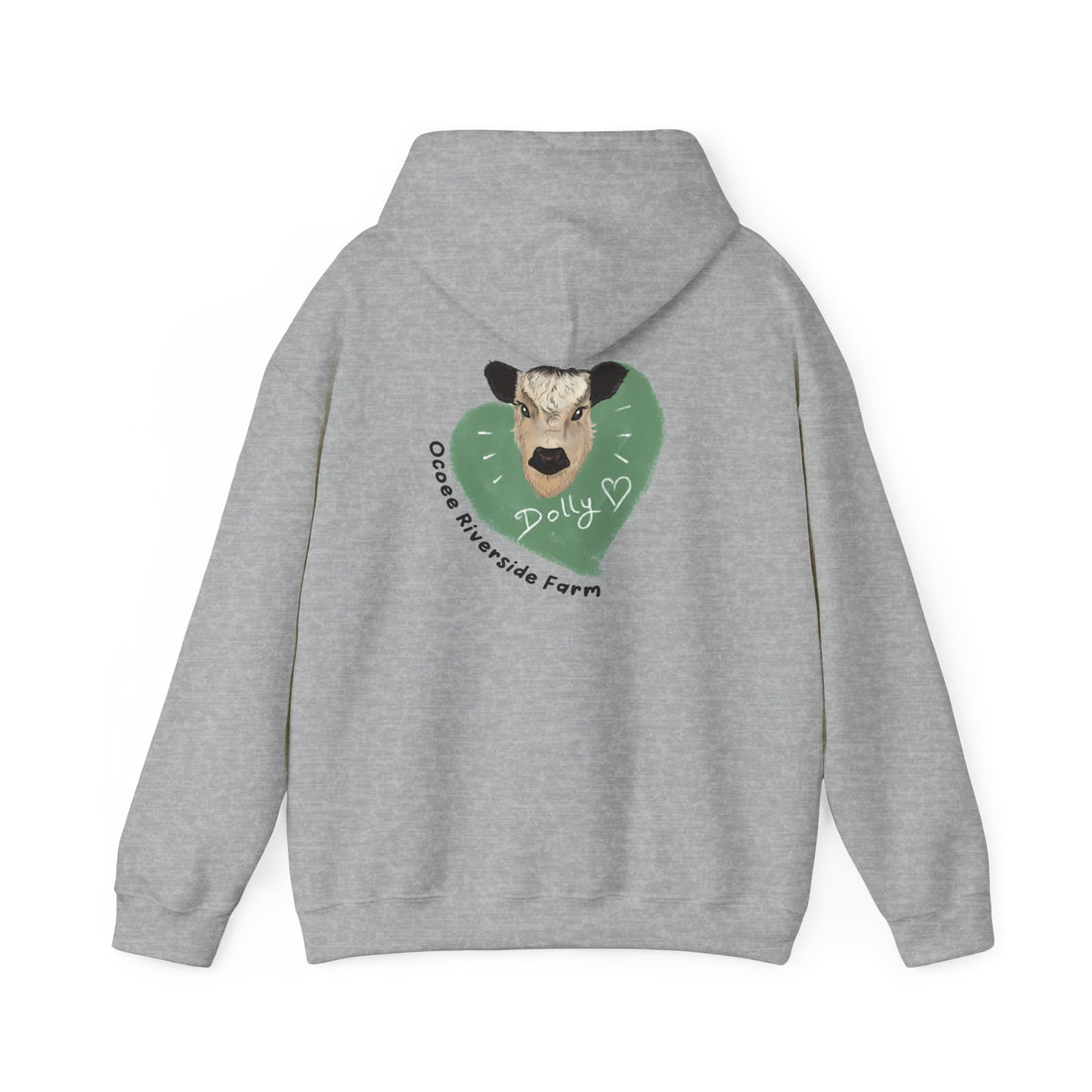 Dolly the Cow Unisex Hoodie - Cozy Riverside Farm Sweatshirt