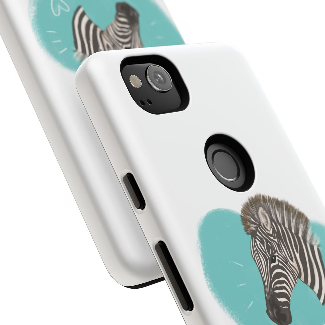 A zebra adorned with the word "Marty" creatively integrated into its stripes at Ocoee Riverside Farm Phone Case