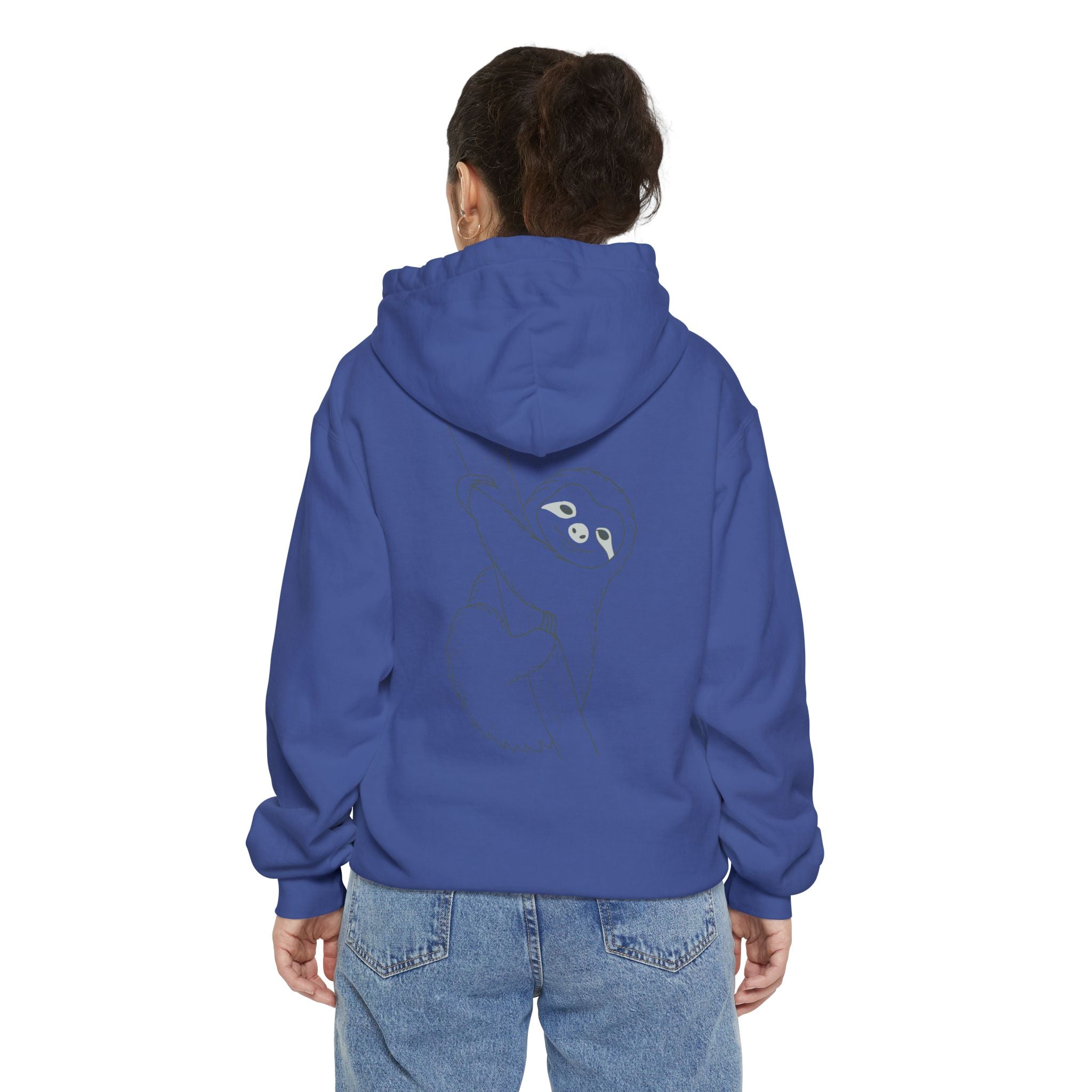 Cute Sloth Unisex Garment-Dyed Hoodie – Perfect for Relaxation & Nature Lovers