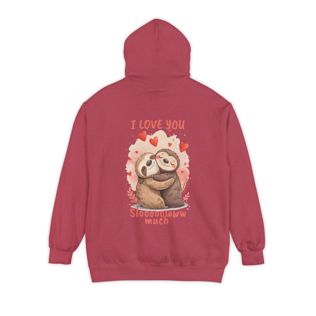 Adorable Sloth Love Hoodie - Unisex Garment-Dyed Hoodie for Warm Feelings and Cuddles