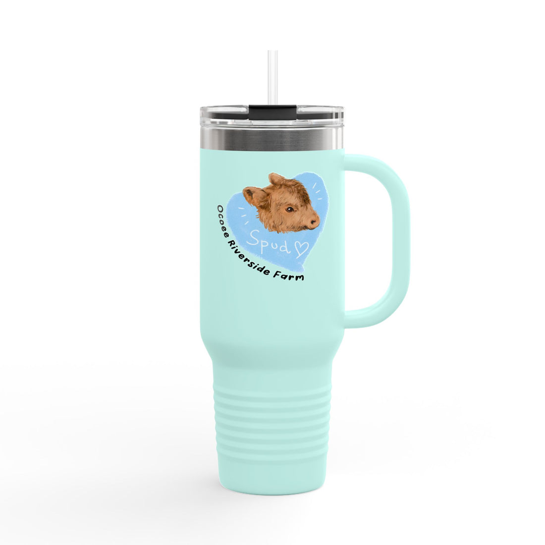Cute Cow Insulated Travel Mug - 40oz - Perfect for Adventure Lovers!