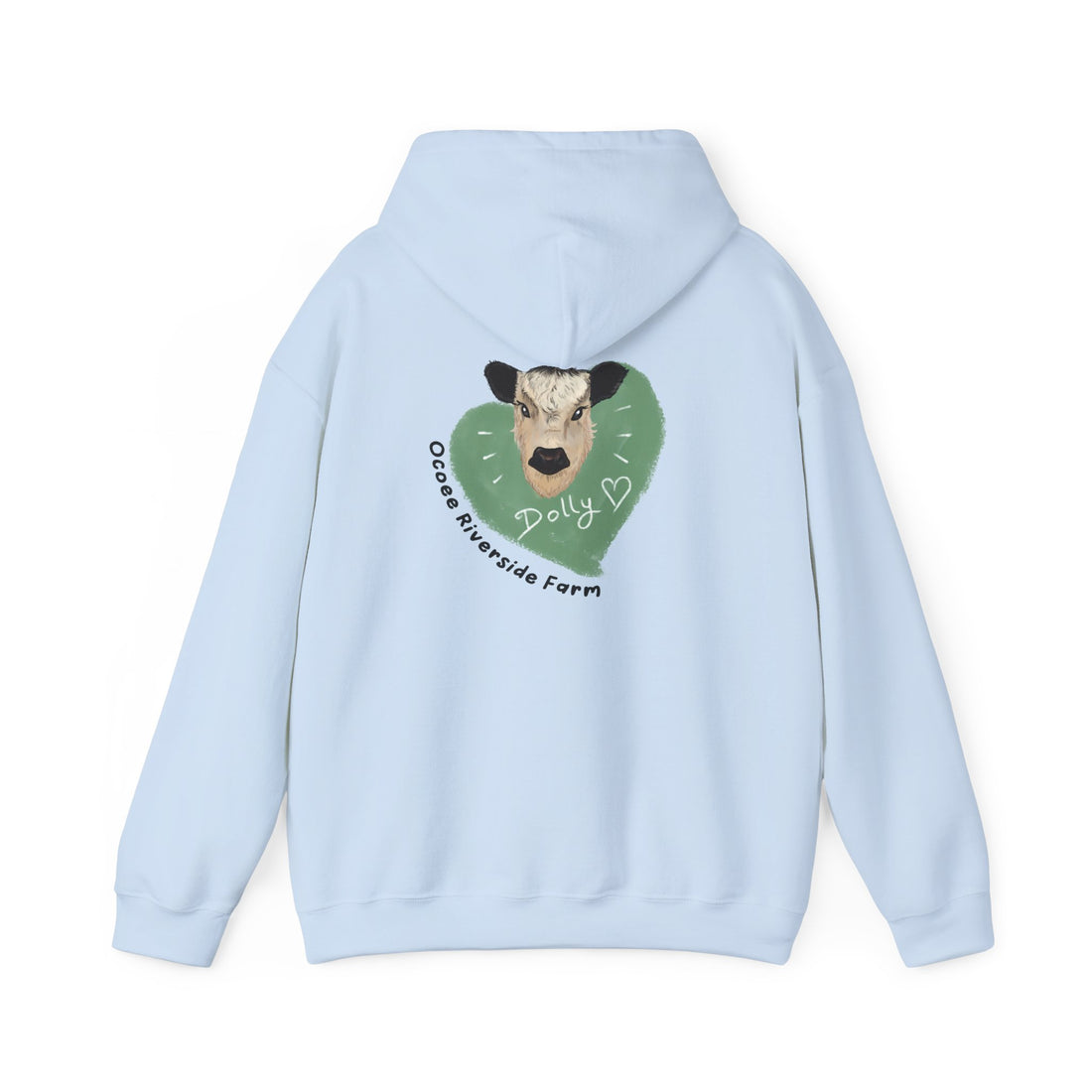 Dolly the Cow Unisex Hoodie - Cozy Riverside Farm Sweatshirt