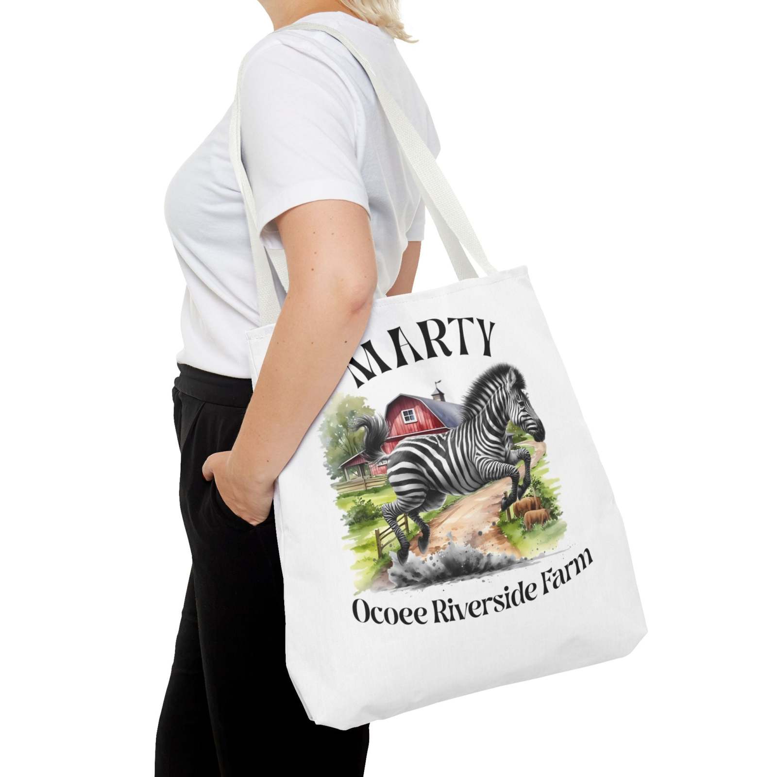 Personalized Zebra Design Tote Bag
