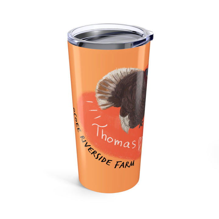 Custom 20oz Tumbler - Riverside Farm Cute Turkey Design