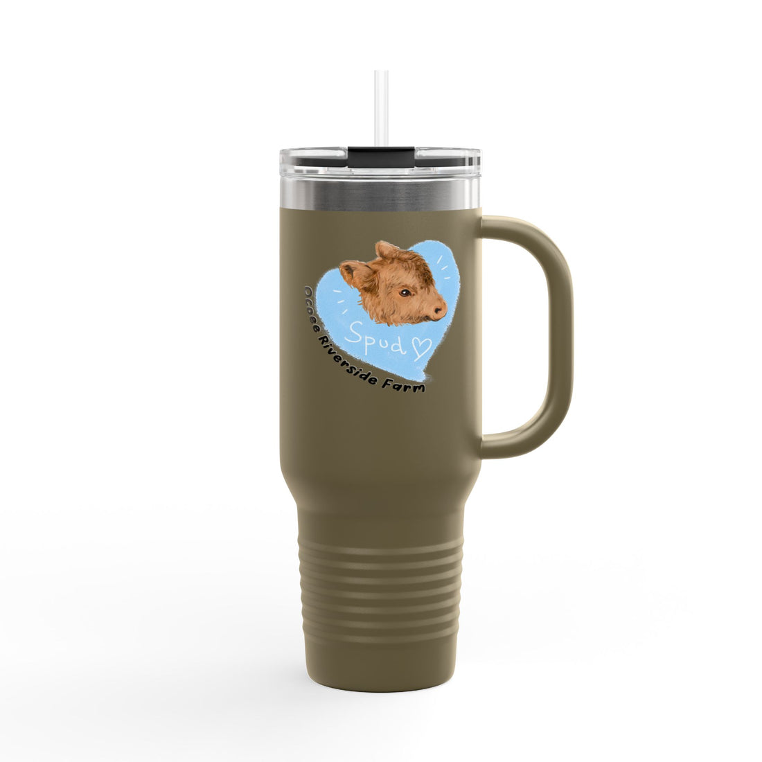 Cute Cow Insulated Travel Mug - 40oz - Perfect for Adventure Lovers!