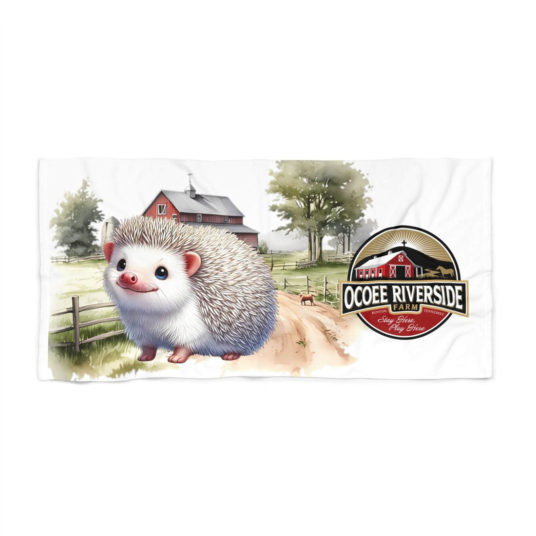 Ocoee Riverside Farm Hedgehog Beach Towel