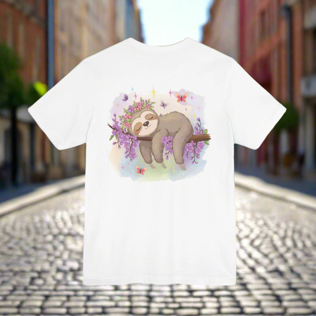 Sloth T-Shirt - Lovable Sloth Sleeping on a Branch
