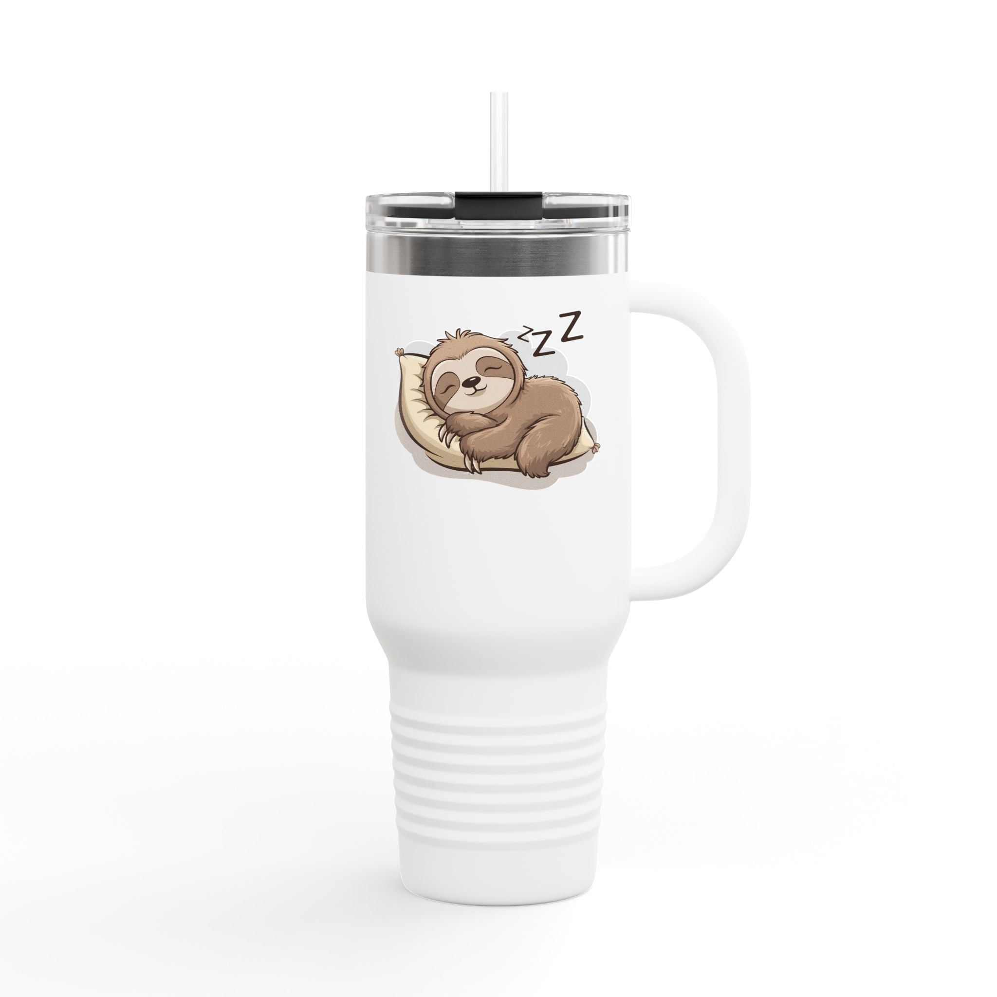 Cozy Sloth Insulated Travel Mug - 40oz, Perfect for Coffee Lovers and Adventurers
