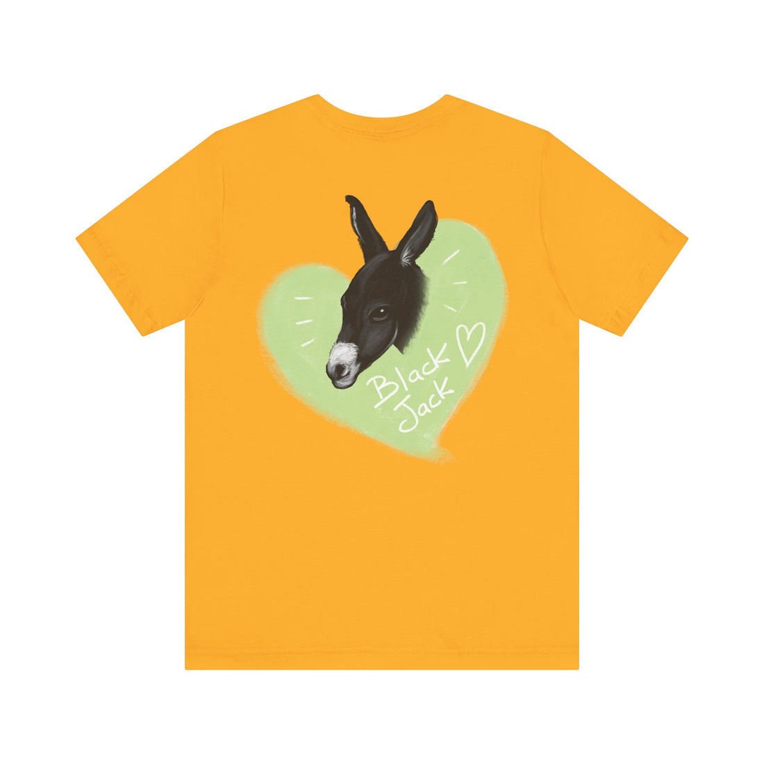 A donkey featuring the words "Black Jack" prominently displayed on its side at Ocoee Riverside Farm T-Shirt