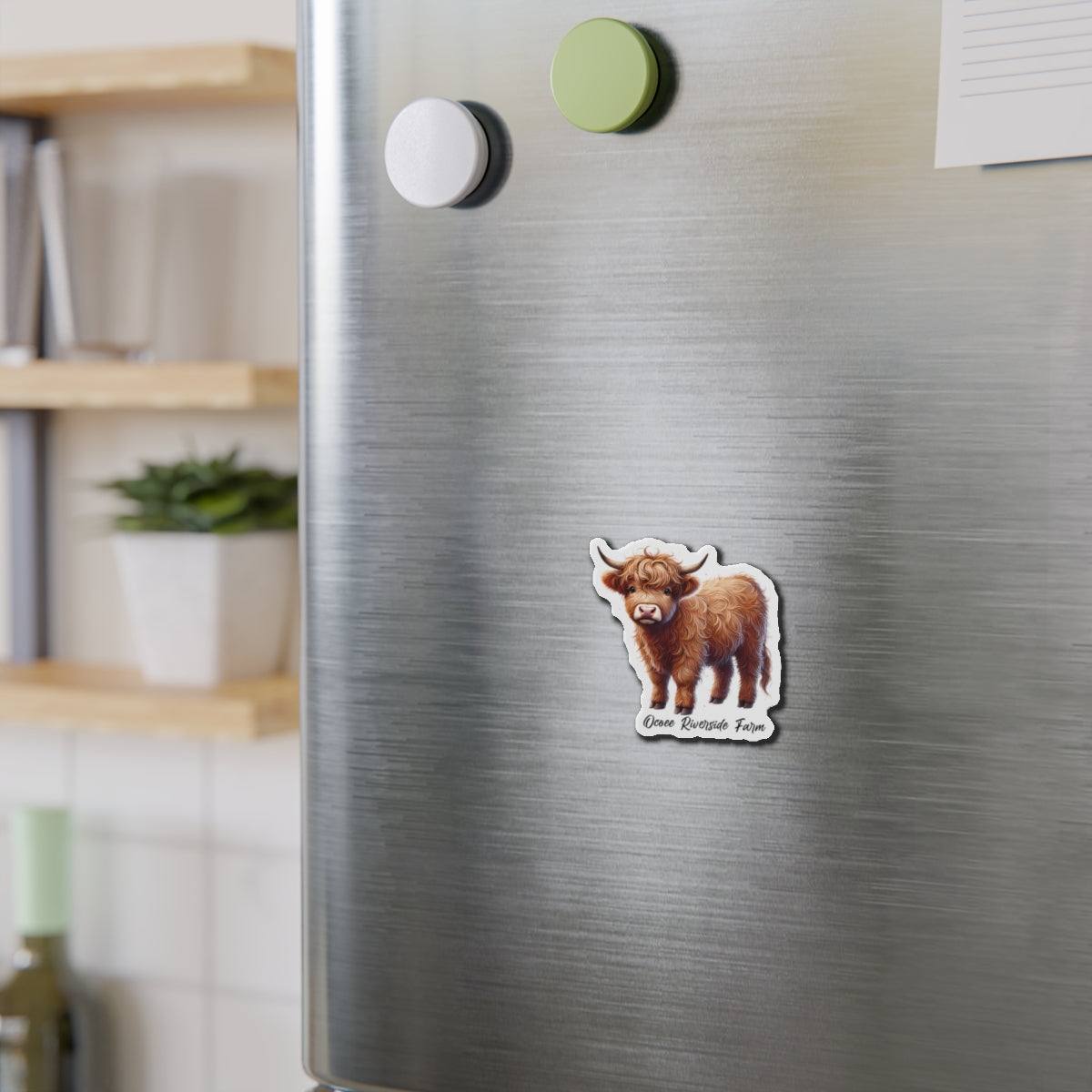 Highland Cow Die-Cut Magnet