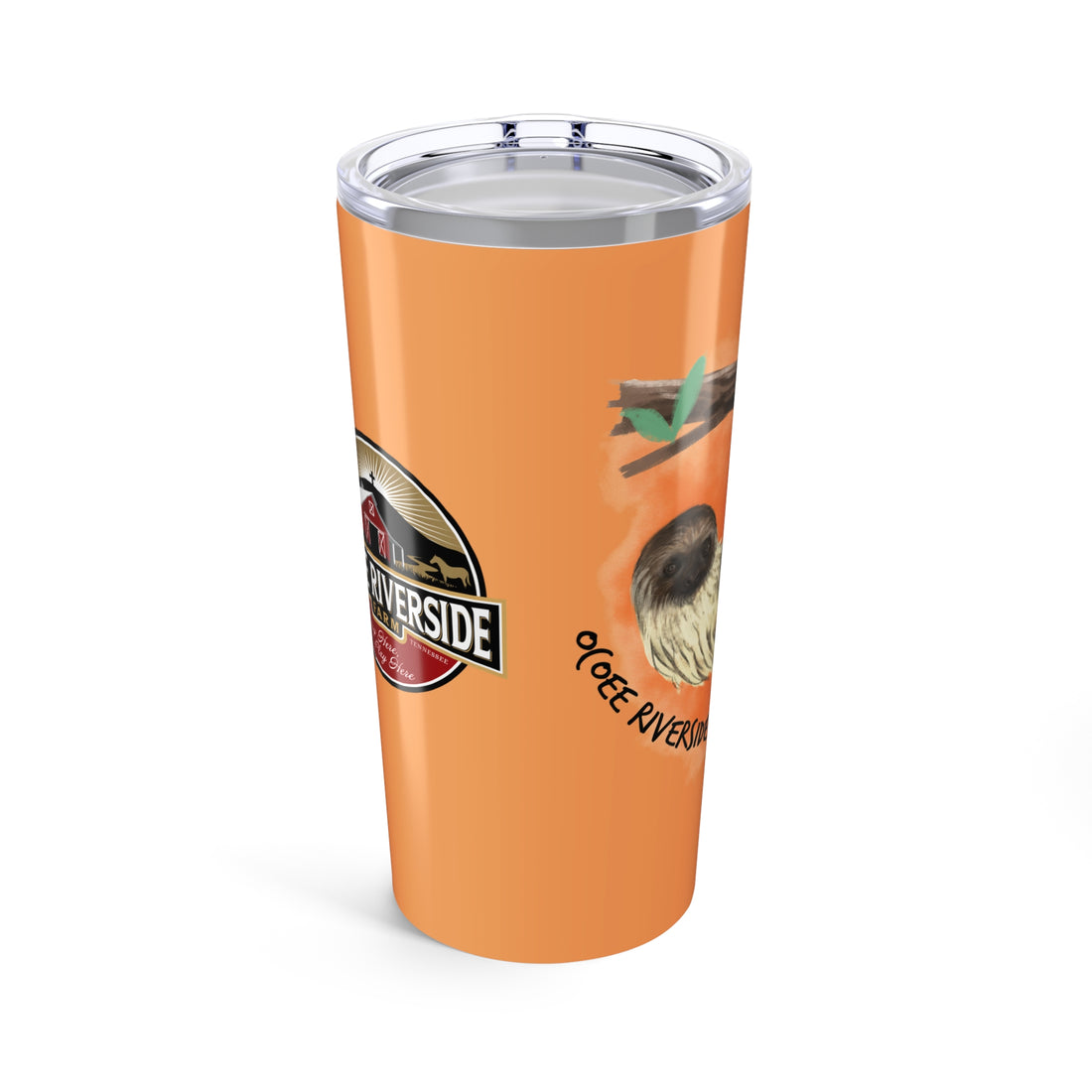 Custom 20oz Tumbler - Riverside Farm Sloth Design