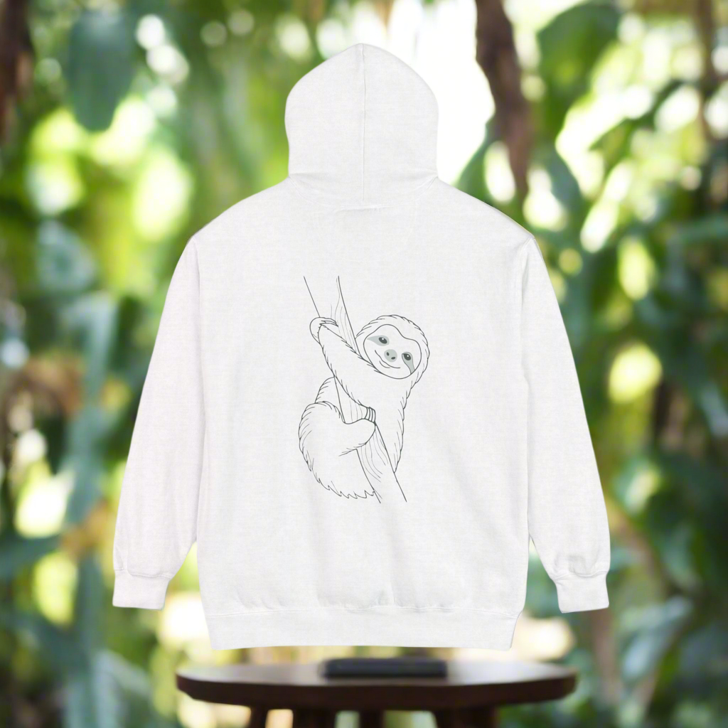 Cute Sloth Unisex Garment-Dyed Hoodie – Perfect for Relaxation & Nature Lovers