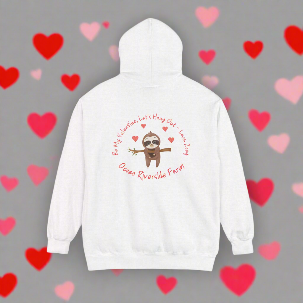 Adorable Sloth Love Hoodie - Perfect for Valentine's Day & Cute Casual Wear